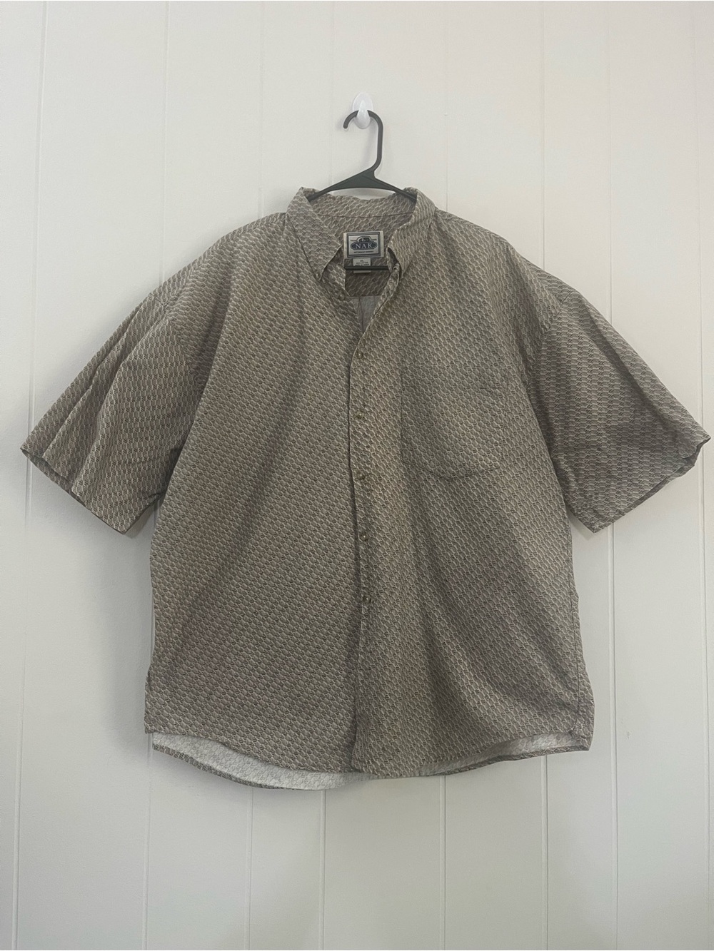 NAK Short-Sleeve Casual Button-Down Shirt